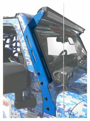 Steinjager - Steinjager 50" Upper Windshield Light Bracket Kit-PB Blue for Jeep JK J0047363