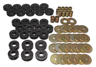 Energy Suspension - Energy Suspension 3.4111G Black Polyurethane Body Mount Set