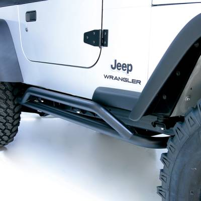 Rugged Ridge - Rugged Ridge 11504.11 RRC Rocker Guards Black for Jeep Wrangler