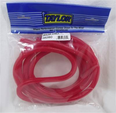 Taylor Cable - Taylor Ignition 38280 Convoluted Tubing 3/8" ID 10' Red