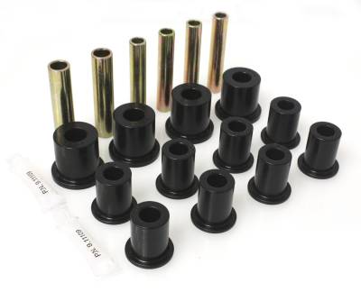 Energy Suspension - Energy Suspension 3.2105G Leaf Spring Bushing Set Front Polyurethane Black