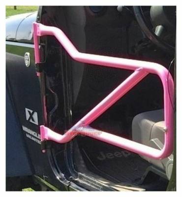 Steinjager - Steinjager Front Tubular Trail Doors-Pinky for Wrangler JK J0040950