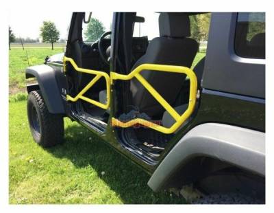 Steinjager - Steinjager Front/Rear Tubular Trail Doors-Lemon Peel for Jeep JK 4DR J0040939