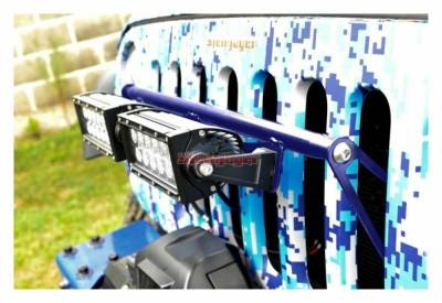 Steinjager - Steinjager Grille Mount Light Bracket Kit-SW Blue for Wrangler JK J0041393