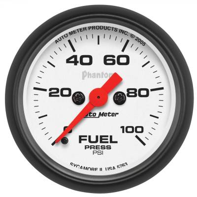 AutoMeter - AutoMeter 5763 Phantom Electric Fuel Pressure Gauge 0-100PSI 2-1/16"