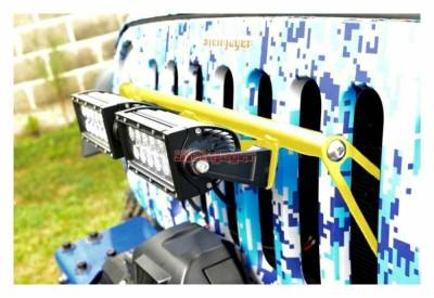 Steinjager - Steinjager Grille Mount Light Bracket Kit-Lemon Peel for Wrangler JK J0041395