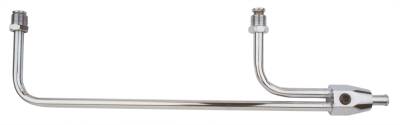 Trans-Dapt Performance - Trans-Dapt 2197 Holley Quad 3/8" Dia 9-5/16" Centers Chrome Fuel Line