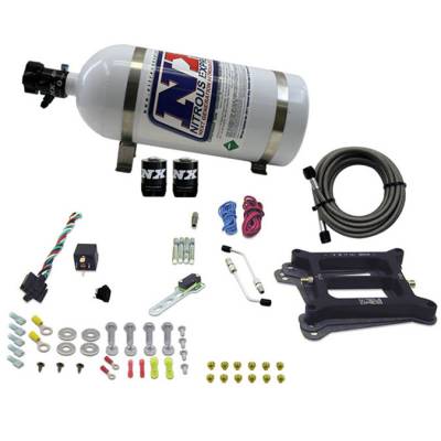 Nitrous Express - Nitrous Express 30040-10 Nx Nitrous Oxide System Kit 4150 4-BBL GAS
