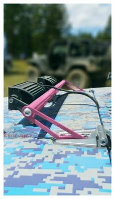 Steinjager - Steinjager Hood Mount Light Bracket w/LEDs-Pinky for Wrangler JK J0041421
