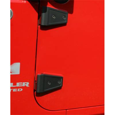 Rugged Ridge - Rugged Ridge 11205.1 Hinge Cover Set Textured Black for Wrangler JK