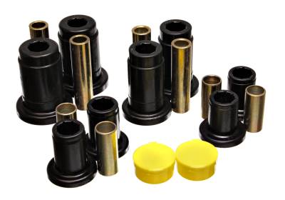 Energy Suspension - Energy Suspension 4.3150G Control Arm Bushing Set Front Polyurethane Black