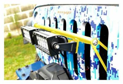 Steinjager - Steinjager Grille Mount Light Bracket w/LEDs-Lemon Peel for Jeep JK J0041407