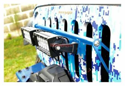 Steinjager - Steinjager Grille Mount Light Bracket Kit-PB Blue for Wrangler JK J0041394