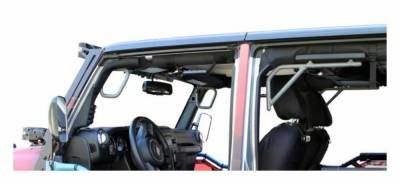 Steinjager - Steinjager Front/Rear Rigid Grab Handles-Gray Hammertone for Jeep JK 4DR J0041
