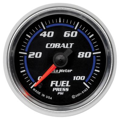 AutoMeter - AutoMeter 6163 Cobalt Fuel Pressure Gauge 0-100 PSI 2-1/16" Stepper Motor