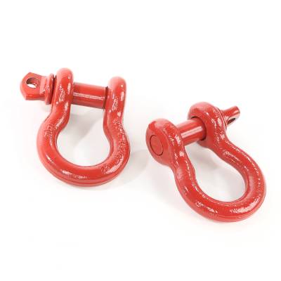 Rugged Ridge - Rugged Ridge 3/4" D-Ring Shackles 9500lbs Red Pair 11235.08