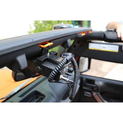 Rugged Ridge - Rugged Ridge Overhead CB Radio Mount Bracket-Black for Wrangler JK 11503.95