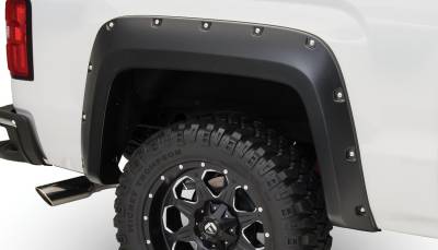 Bushwacker - Bushwacker 40122-02 Pocket Style Rear Fender Flares Black for GMC Sierra
