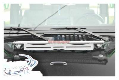 Steinjager - Steinjager Hood Mount Light Bracket Kit-Gray Hammer for Wrangler JK J0041440