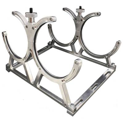 Nitrous Express - Nitrous Express 11108D Floor Mount 10/15lb Dual Bottle Billet Brackets