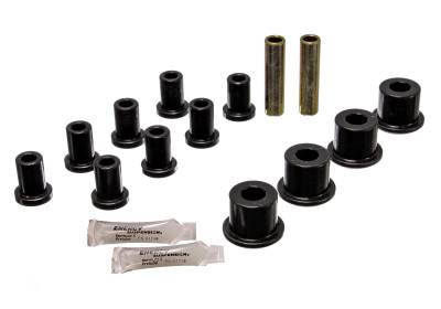 Energy Suspension - Energy Suspension 5.2105G Leaf Spring Bushing Set Polyurethane Black