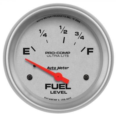 AutoMeter - AutoMeter 4415 Ultra-Lite Electric Fuel Level Gauge 73-10Ohm 2-5/8"