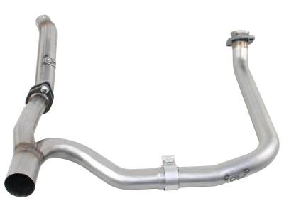 aFe Power - aFe 48-46210 2-2.5" SS Twisted Loop-Delete Exhaust Y-Pipe for 12-18 Jeep 3.6L
