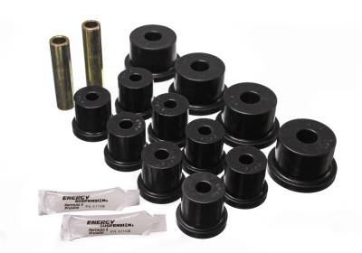 Energy Suspension - Energy Suspension 4.2101G Leaf Spring Bushing Set Polyurethane Black