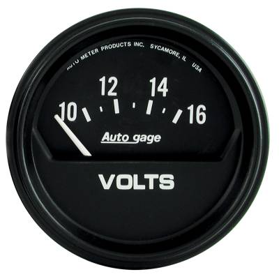 AutoMeter - AutoMeter 2319 Autogage Air Core Volt Meter Gauge 10-16V 2-5/8" Short Sweep