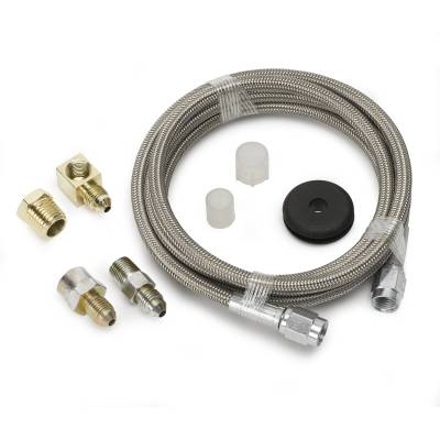 AutoMeter - AutoMeter 3236 Line Braided Stainless Steel Hose #3 -3AN & 1/8" NPTF Fittings 6'