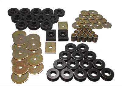 Energy Suspension - Energy Suspension 3.4106G Black Polyurethane Body Mount Set