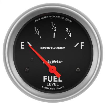 AutoMeter - AutoMeter 3514 Sport-Comp Air Core Fuel Level Gauge 0-90Ohm 2-5/8" SSE