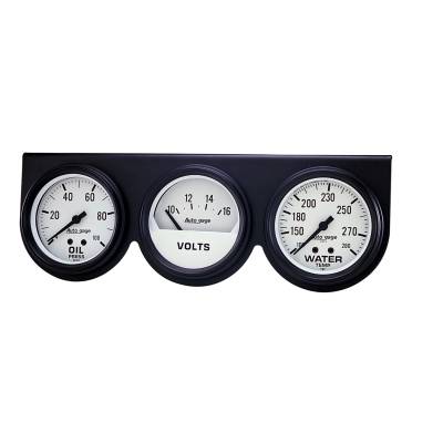 AutoMeter - AutoMeter 2328 Console Gauge Panel Oil/Water Temp White 100 PSI/280F/16V 2-5/8"