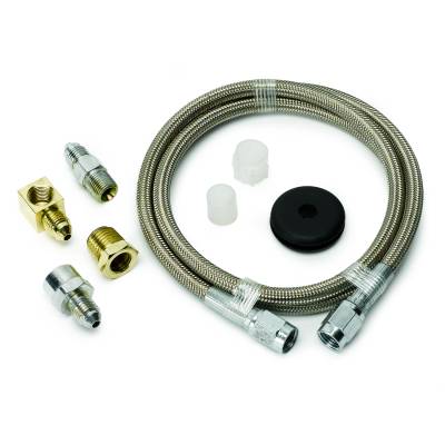 AutoMeter - AutoMeter 3234 Line Braided Stainless Steel Hose #3 -3AN & 1/8" NPTF Fittings 3'