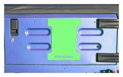 Steinjager - Steinjager Spare Tire Carrier Delete Plate-Neon Green for Wrangler TJ J0043681