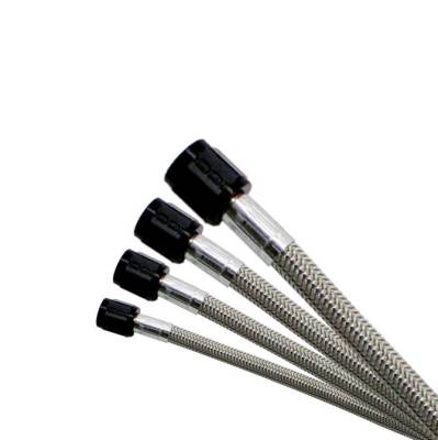 Nitrous Express - Nitrous Express 10124 -4AN 2' Stainless Steel Braided Hose -4AN/-3AN Nut