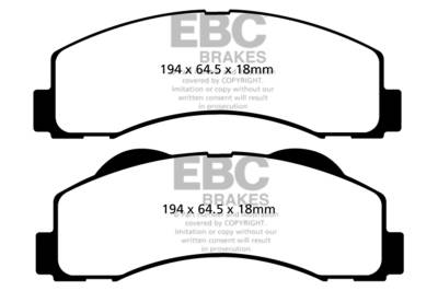 EBC Brakes - EBC Brakes DP61855 6000 Series Greenstuff Truck/SUV Brakes Disc Pads