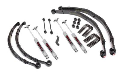 Rough Country Suspension Systems - Rough Country 67530 4" Suspension Lift Kit for 82-83 Jeep CJ5/CJ7 4WD