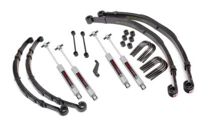 Rough Country Suspension Systems - Rough Country 675-76-8130 4" Suspension Lift Kit for 76-81 Jeep CJ5/CJ7 4WD