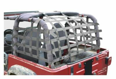 Steinjager - Steinjager Rear Teddy Top Cargo Net-Gray for Wrangler TJ J0047019
