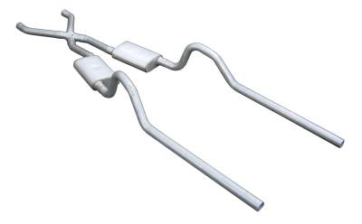 Pypes Performance Exhaust - Pypes SMB10S33 2.5" Crossmember Back w/X-Pipe Exhaust System for 66-74 B-Body