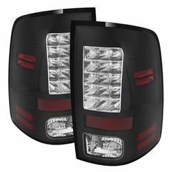 Spyder Auto - Spyder Auto 5077530 Black/Clear LED Taillights for 13-18 Dodge RAM Trucks