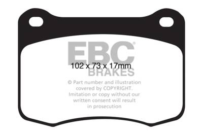 EBC Brakes - EBC Brakes DP41820R Yellowstuff Street & Track Brake Pads for 08-14 IS F