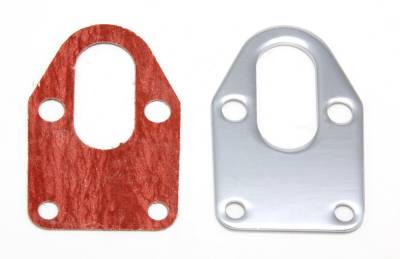 Trans-Dapt Performance - Trans-Dapt 2310 Fuel Pump Mounting Plate & Gasket SB Chevy 283-400 Chrome