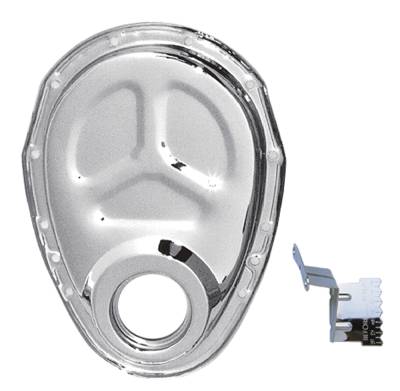 Trans-Dapt Performance - Trans-Dapt 4934 Timing Chain Cover w/Tab Chrome Chevy 4.3L V6/V8/SB