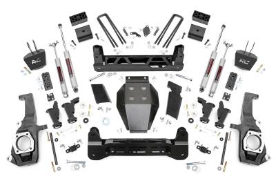 Rough Country Suspension Systems - Rough Country 10330 5" Torsion Drop Lift Kit for 11-19 Silverado/Sierra 2500HD