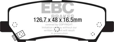 EBC Brakes - EBC Brakes DP43041R Yellowstuff Street & Track Brake Pads for 15-18 Mustang