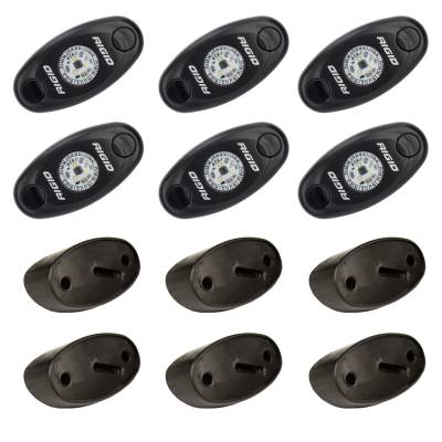 Rigid Industries - Rigid Industries A-Series 6 Pack LED Rock Lights Amber 400293