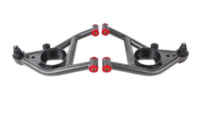 BMR Suspension - BMR Suspension AA006H A-Arms Lower Dom Non-Adj Poly Bushings Front Bump Stops