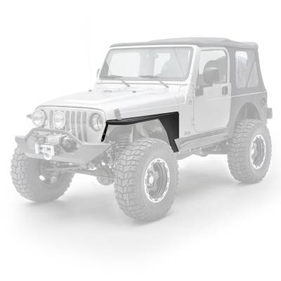 Smittybilt - Smittybilt 76872 XRC Front Tube Fenders w/o Flare Black for 97-06 Wrangler TJ